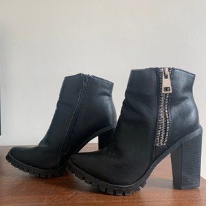 Black Heeled Ankle Boots